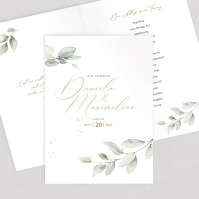 Kirchenheft Umschlag Eukalyptuszweige