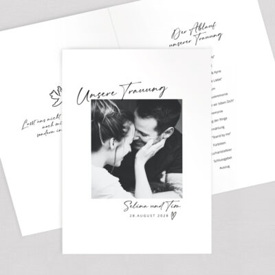 Kirchenheft Umschlag Hochzeit Foto