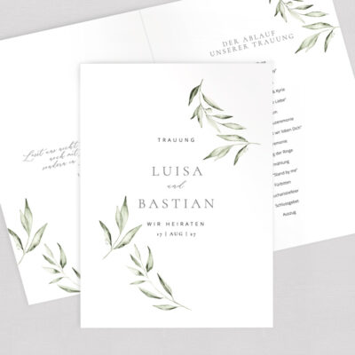 Kirchenheft Umschlag Greenery