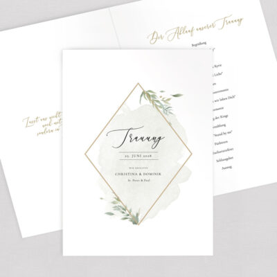 Kirchenheft Umschlag Greenery Eulkalyptus