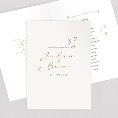 Kirchenheft Umschlag Hochzeit Herzen