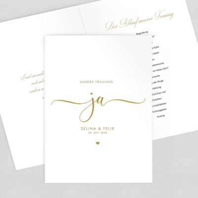 Kirchenheft Hochzeit Trauung Ja