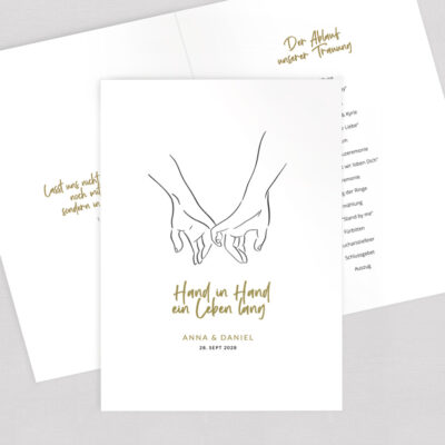 Kirchenheft Hochzeit Hände gestalten