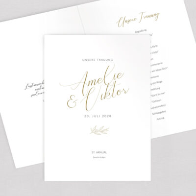 Kirchenheft Umschlag Kalligraphie elegant