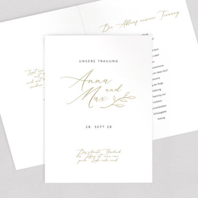 Kirchenheft Umschlag romantisch elegant