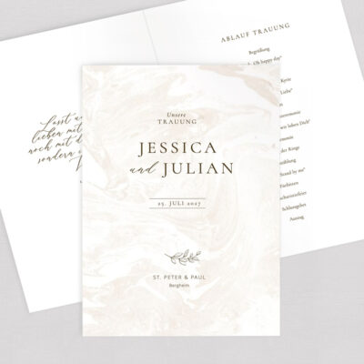 Kirchenheft Umschlag rustikal gestalten