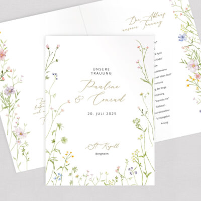 Kirchenheft Umschlag Wiesenblumen