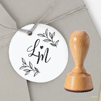 Stempel Hochzeit Herz Eukalyptus