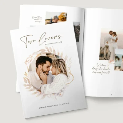 Hochzeitszeitung Vorlage Boho