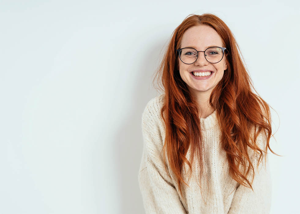 Braut Look mit Brille natürlich
