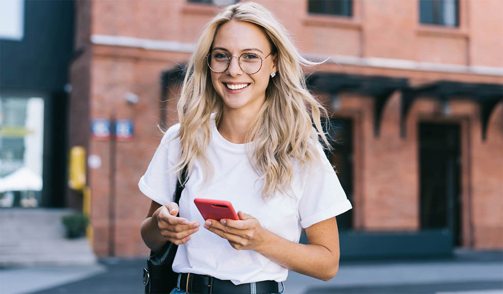 Moderne runde Brille