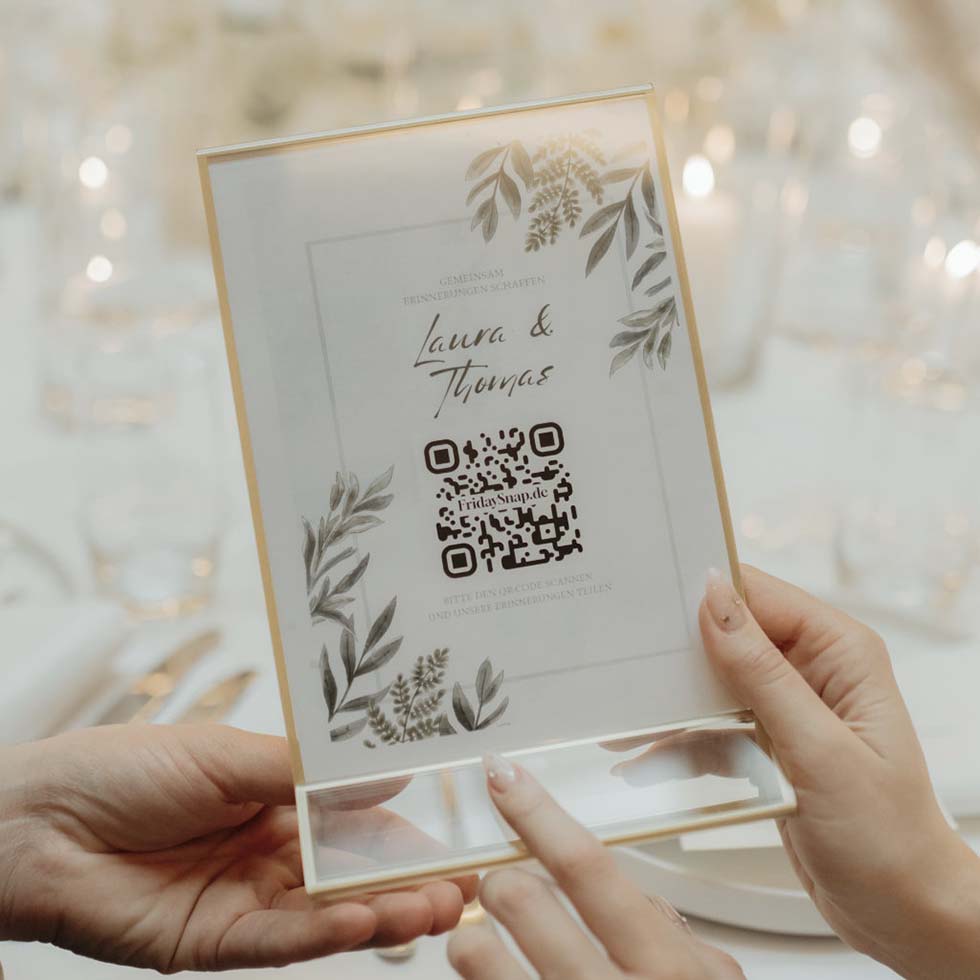 QR Code Hochzeit aufsteller