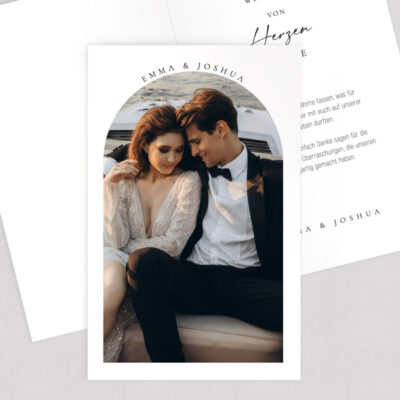 Bogen Foto Dankeskarte Klappkarte gestalten