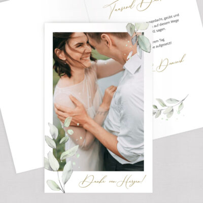 Dankeskarte Hochzeit Foto gestalten