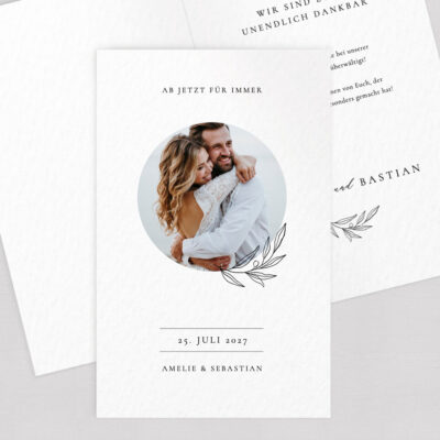 Dankeskarte Text gestalten Klappkarte