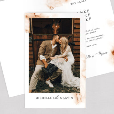 Danksagung Boho Terrakotta rustikal Klappkarte