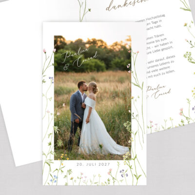 Danksagung Hochzeit natürlich