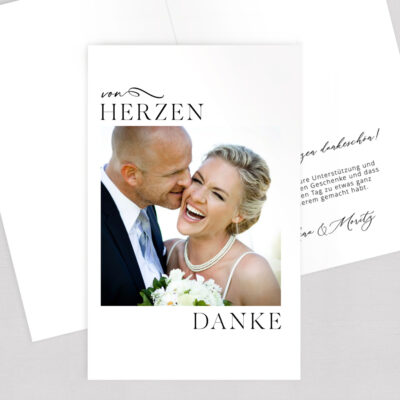 Danksagung Hochzeit von Herzen gestalten