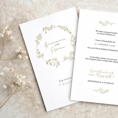 Einladung Hochzeit Karte romantisch