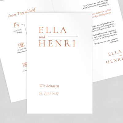 Hochzeitseinladung Boho Love Klappkarte