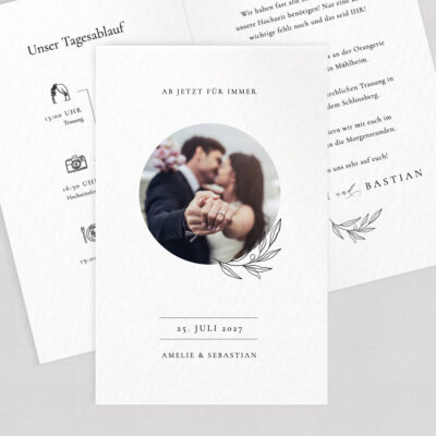 Hochzeitseinladung Branch Klappkarte