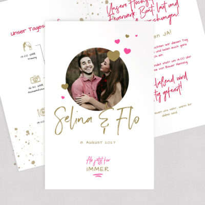 Hochzeitseinladung Festival Hochzeit Klappkarte