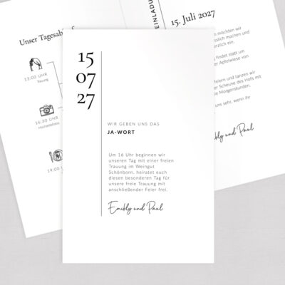 Hochzeitseinladung Lets be married Klappkarte