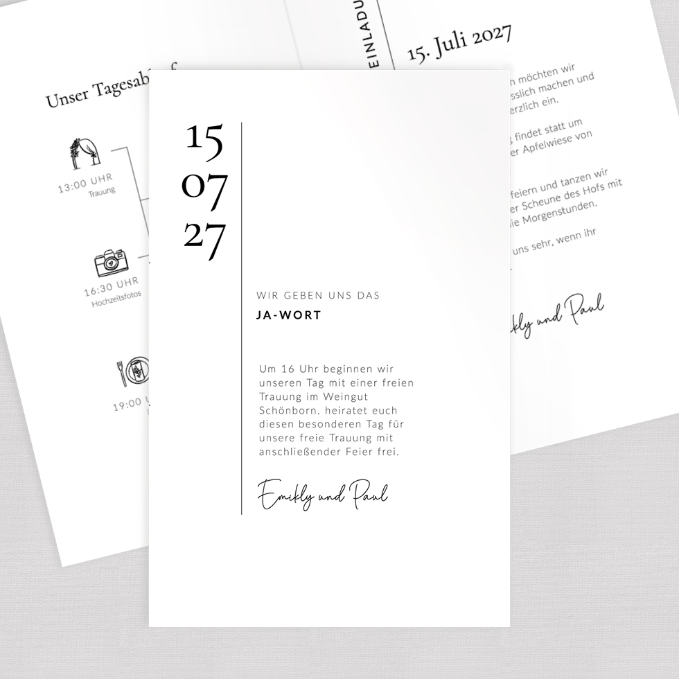 Hochzeitseinladung "Lets Be Married" Klappkarte Hochzeitseinladung Lets be married Klappkarte