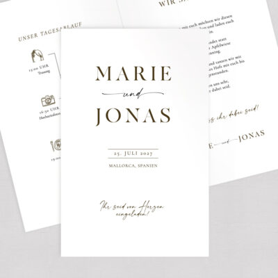 Hochzeitseinladung Pure Romance Klappkarte