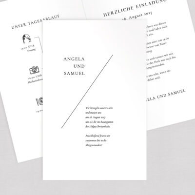 Hochzeitseinladung Pure & Elegant Klappkarte