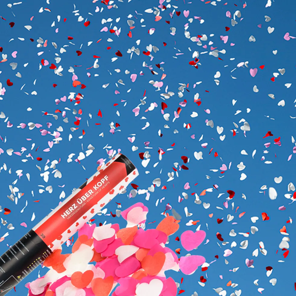 Herzkonfetti Shooter groß