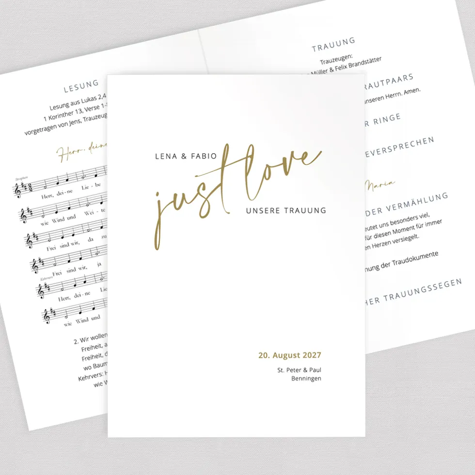 Kirchenheft “Boho Lettering" Kirchenheft Boho Lettering komplett selbst gestalten