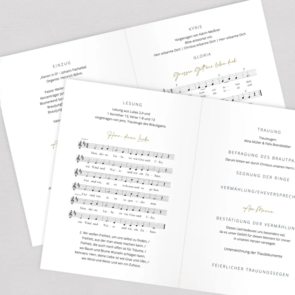 Kirchenheft “Boho Lettering" Kirchenheft Boho Lettering komplett selbst gestalten