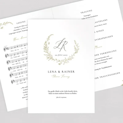 Kirchenheft Elegant Wreath Foto komplett selbst gestalten