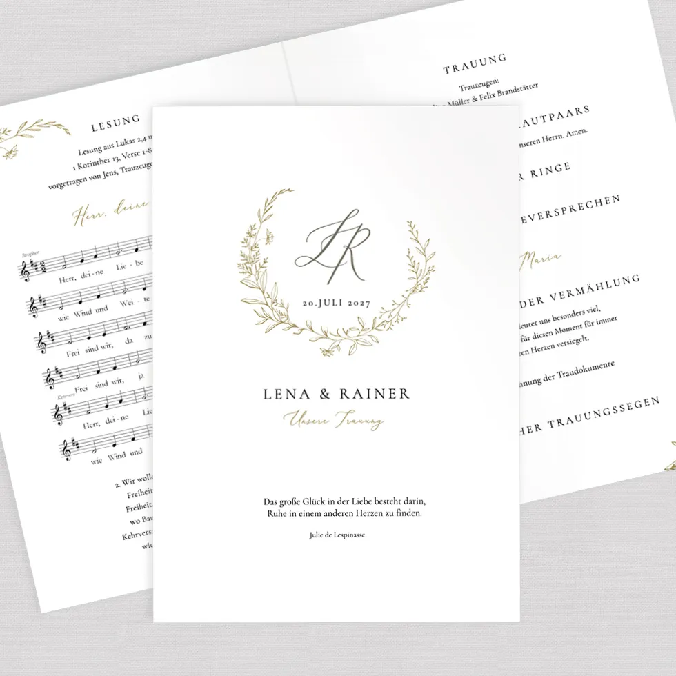 Kirchenheft “Elegant Wreath" Kirchenheft Elegant Wreath Foto komplett selbst gestalten