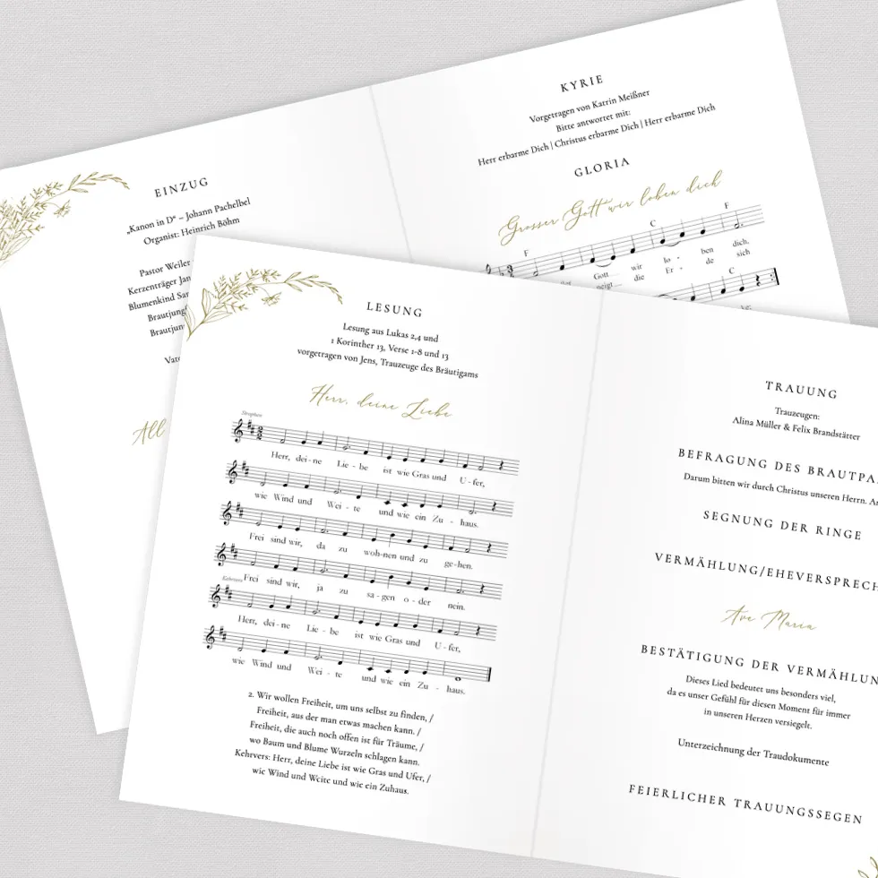 Kirchenheft “Elegant Wreath" Kirchenheft Elegant Wreath Foto komplett selbst gestalten