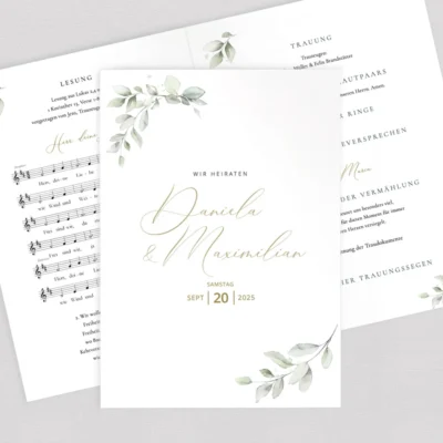 Kirchenheft Eukalyptus komplett selbst gestalten