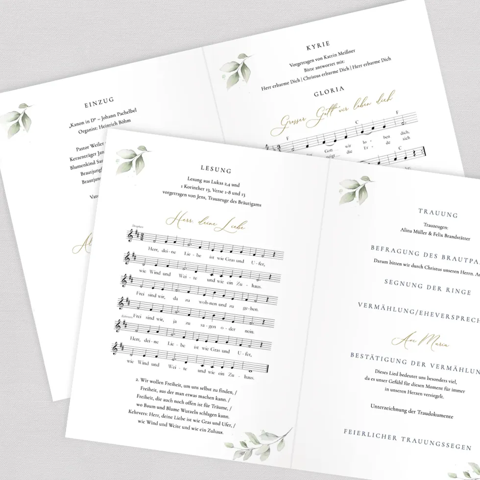 Kirchenheft “Eukalyptus" Kirchenheft Eukalyptus komplett selbst