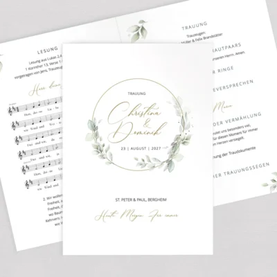 Kirchenheft Eukalyptuskranz komplett selbst gestalten