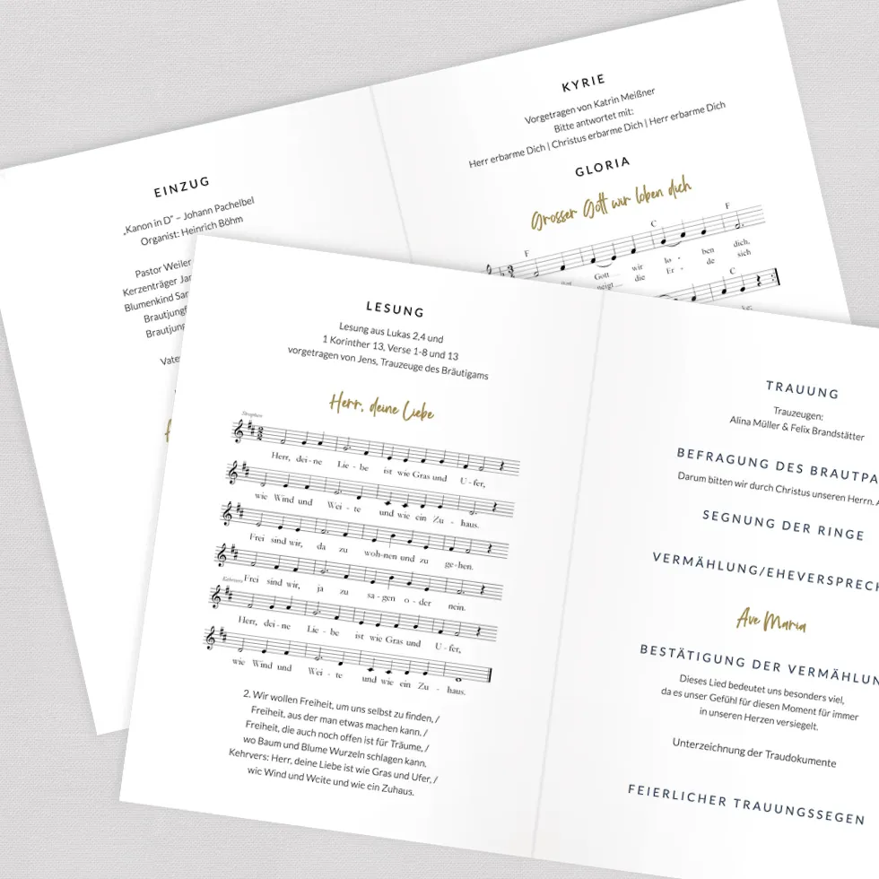 Kirchenheft “Hand in Hand" Kirchenheft Hand in Hand komplett selbst gestalten