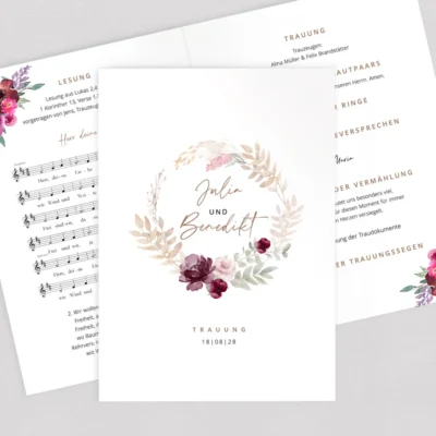 Kirchenheft "Trockenblumen" komplett selbst gestalten