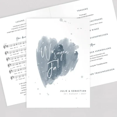 Kirchenheft Wasserfarbe komplett selbst gestalten