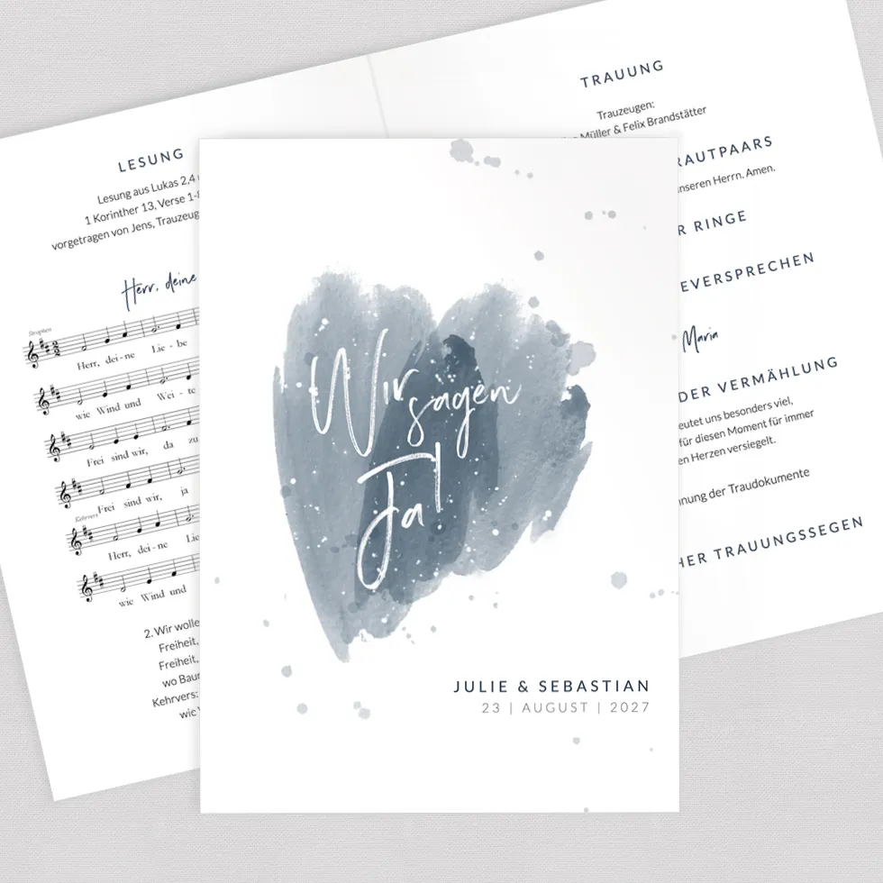 Kirchenheft “Wasserfarbe" Kirchenheft Wasserfarbe komplett selbst gestalten