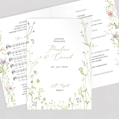 Kirchenheft Wiesenblumen komplett selbst gestalten