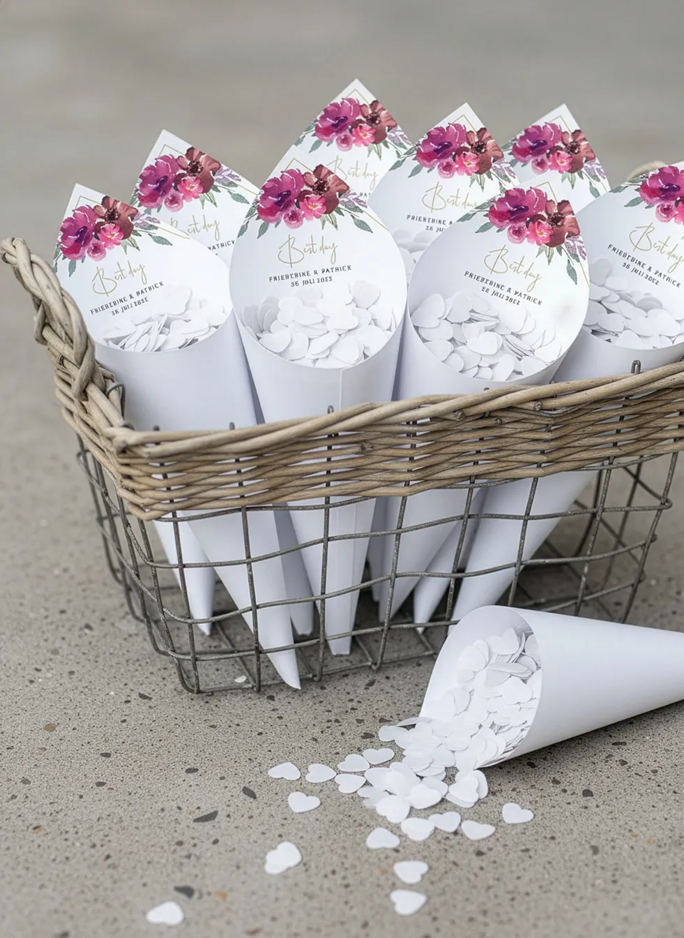 Konfettitüten Blumen gestalten Konfettitüten Blumen gestalten