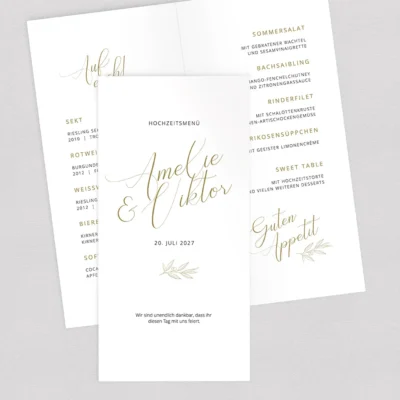 Menükarte Elegant Branch