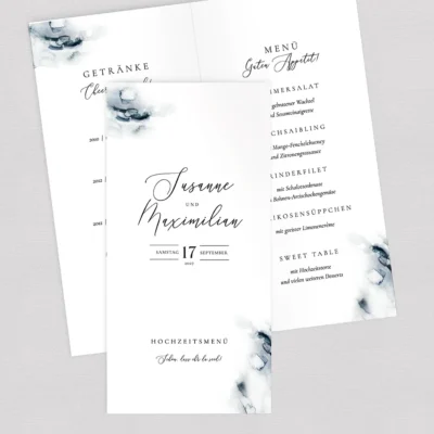 Menükarte Navy Blue