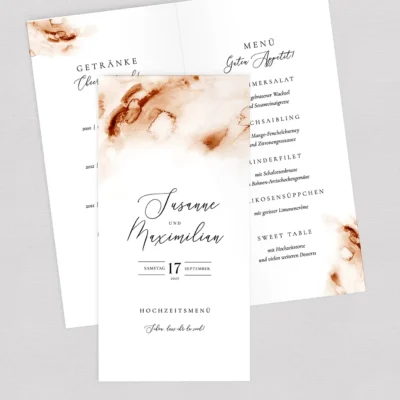 Menükarte „Terrakotta" Klappkarte