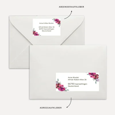 Adressaufkleber Vorlage Word Berry downloaden