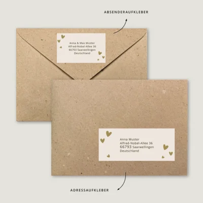 Adressaufkleber Vorlage Word Herzen Download